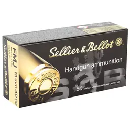 Sellier & Bellot 10MM 180GR FMJ Ammunition 1000 Round Case - 2