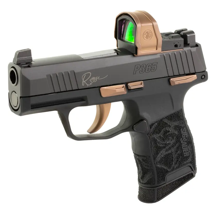 SIG Sauer P365 ROSE RXZE 380 Rose Gold Romeo Zero Elite Red Dot Optic - 1