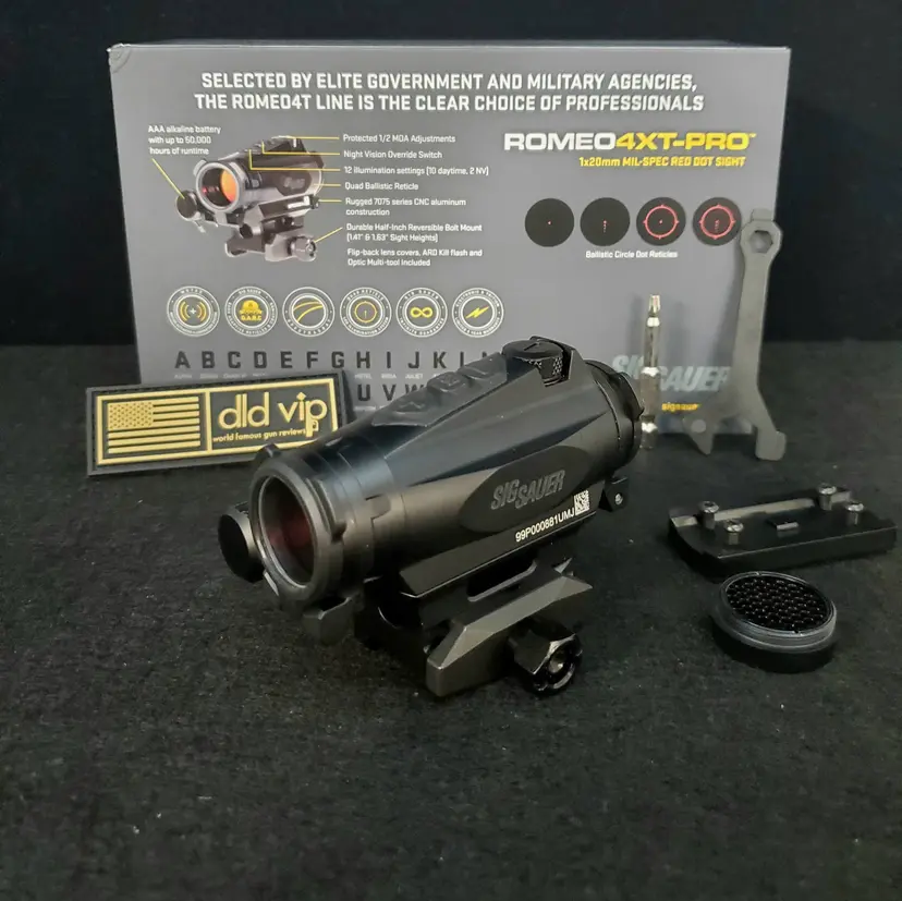 SIG Sauer Romeo 4XT-Pro Red 2MOA/65MOA Ballistic Circle Plex - 1