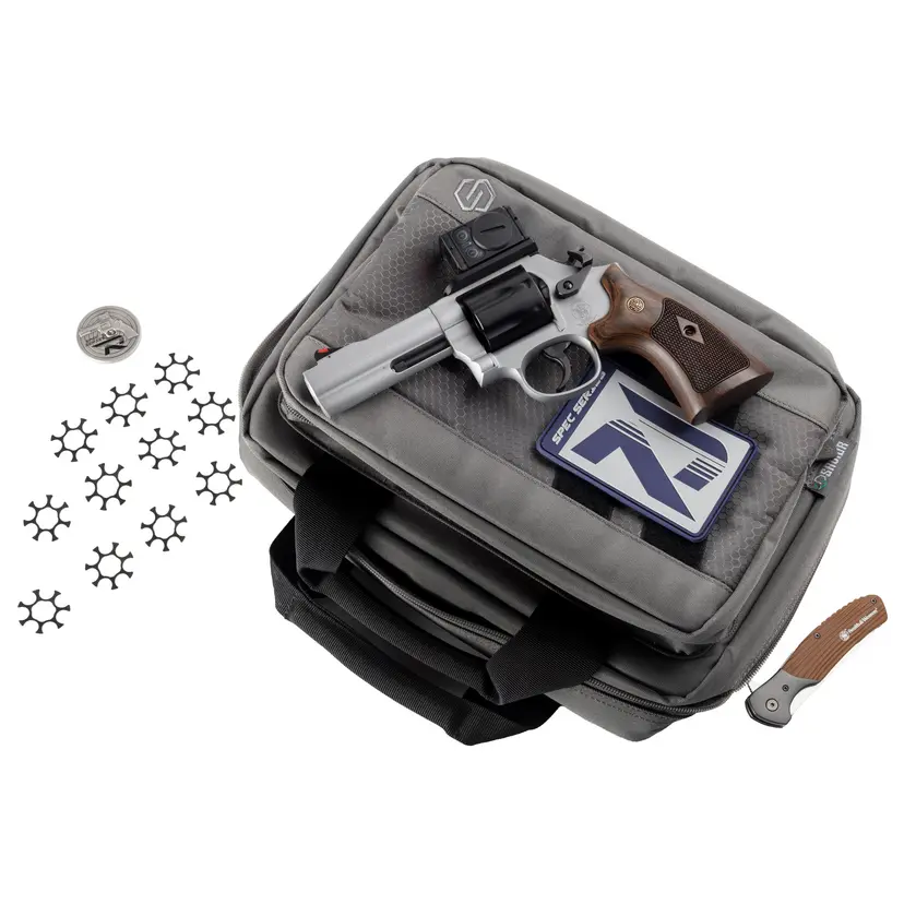 Smith & Wesson 686 Plus Spec Series R Revolver 357 Mag 38 Spl +P 4.13in Ported 7rd Cerakote Titanium Aimpoint ACRO P-2 Bundle - 1