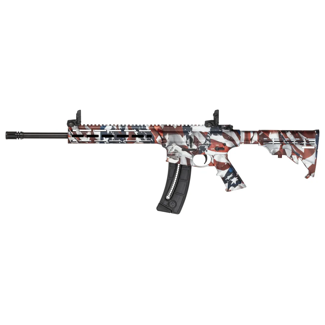 Smith & Wesson M&P15-22 Sport .22LR Semi-Auto Rifle 16.5in Threaded Barrel 25rd Flag Cerakote Finish