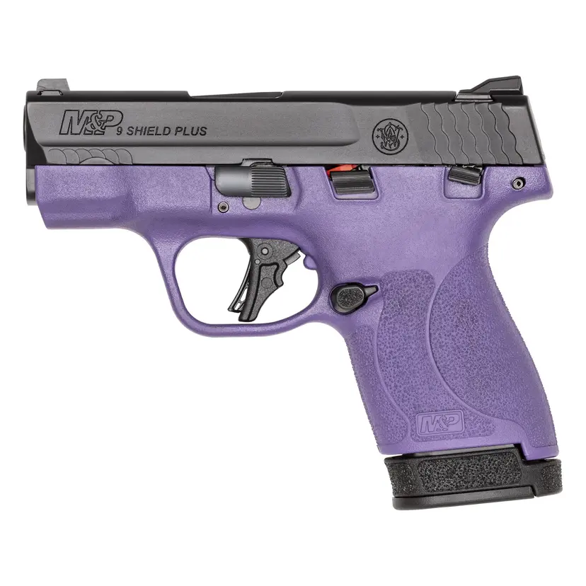Smith & Wesson Shield Plus 9mm Micro-Compact Pistol, Purple Frame - 1