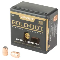 Speer Gold Dot .357 110GR HP Bullets – 100 Count Hollow Point Reloading Supplies - 1