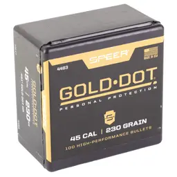 Speer Gold Dot .451 230gr Hollow Point Bullets – 100 Count | .45 Cal Reloading Supplies - 2