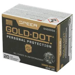 Speer Gold Dot 10mm 200gr Hollow Point Ammunition – 20 Round Box for Personal Protection - 3