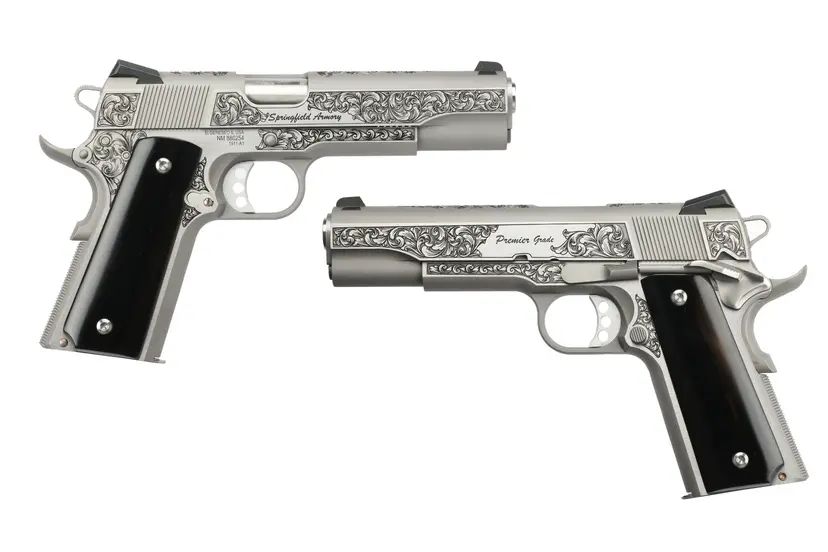 Springfield Armory 1911 Garrison 45ACP Engraved Tyler Gun Works Premier Grade - 1