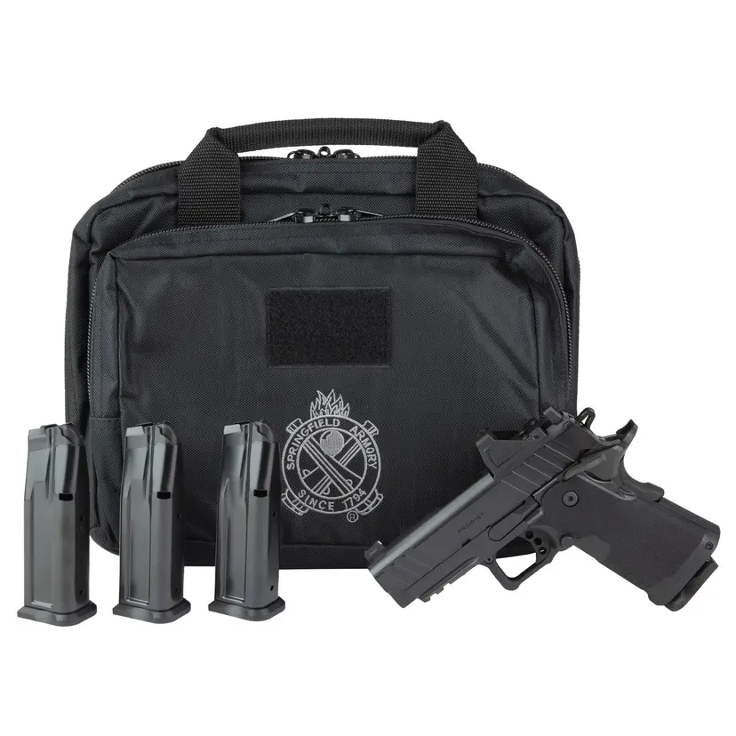 Springfield Prodigy 1911 DS Compact 3.5" 15RD Optics Ready Pistol with Night Sight & Range Bag - 1