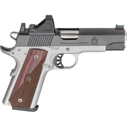 Springfield Ronin 1911 AOS 4.25" 9mm Optic Ready Commander Pistol, 9rd, Match Barrel, Blued Slide, Wood Grips, 4 Mags - 3