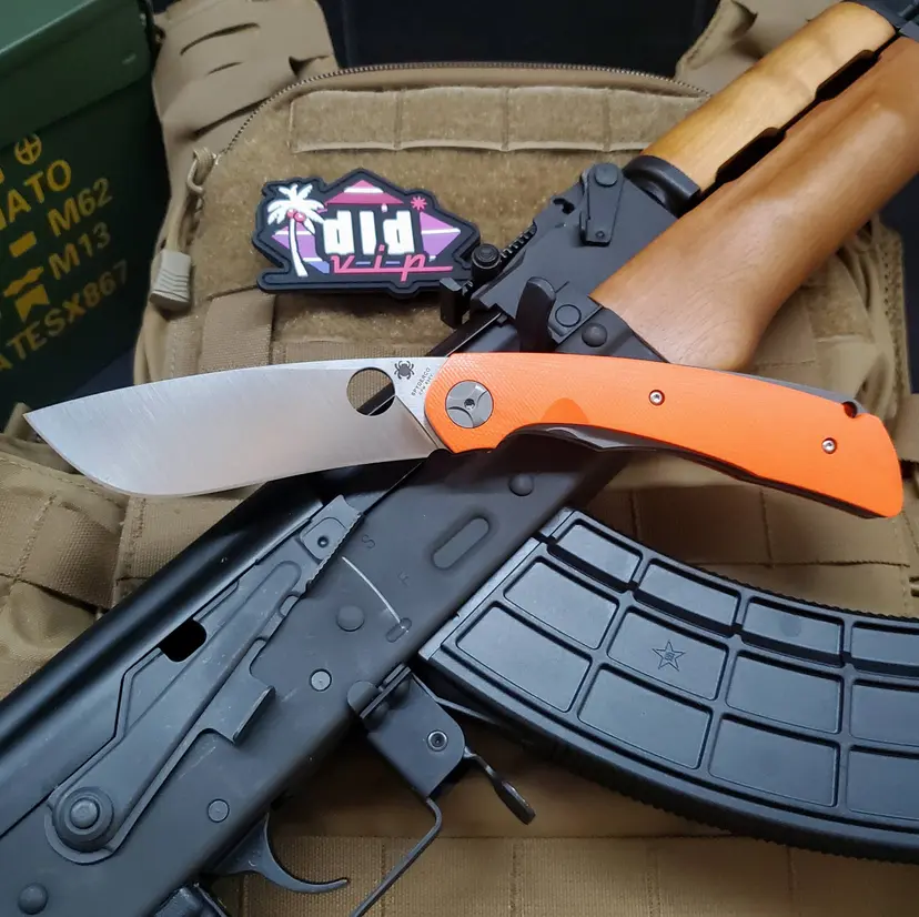 Spyderco Subvert Liner Lock Knife Orange G-10 S30v - 1