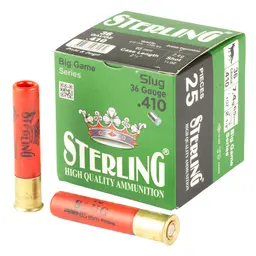 Sterling Big Game 410 Bore 2.5" 10 Grain Rifled Slug Ammunition 25 Rounds - 1