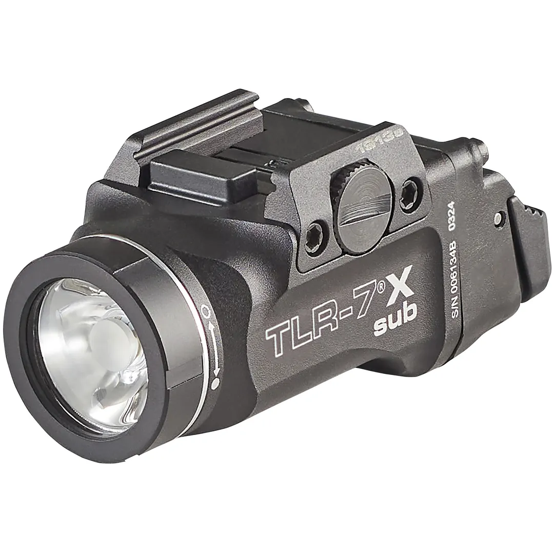 Streamlight TLR-7X Sub 1913 Short Weaponlight – 500 Lumens, Picatinny Mount, Black Anodized
