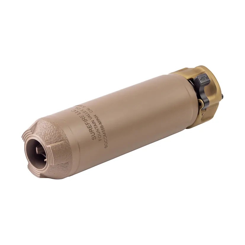 SureFire SOCOM RC4 Mini 5.56/.223 Rifle Suppressor FDE 3D-Printed Inconel Fast-Attach Low Back Pressure - 1