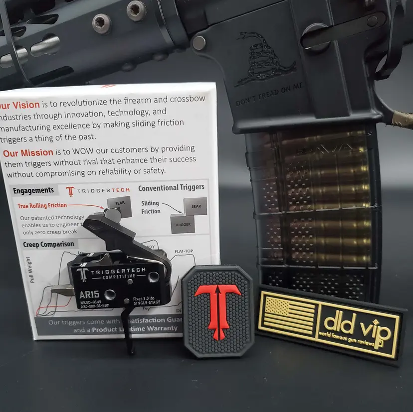 TriggerTech AR15 Competitive Single Stage 3lb Flat Trigger - 1