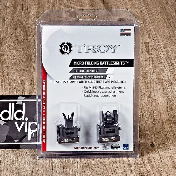Troy Micro Folding Battlesights, M4 Front, DI-Optic Rear DOA - 1
