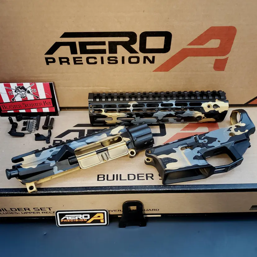 Aero Precision M4E1 Set w/ DLD Exclusive Yellow Multicam Cerakote + Lower Kit Webinar - 1