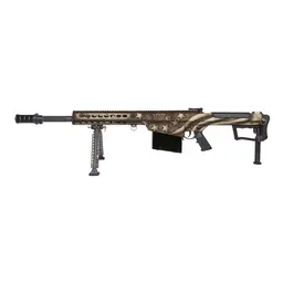 Barrett M107A1 250th Anniversary .50 BMG Semi-Auto Rifle 20in Fluted Barrel FDE American 1776 Flag Cerakote 10rd w Tomahawk Coin Case Bipod Monopod Webinar - 1