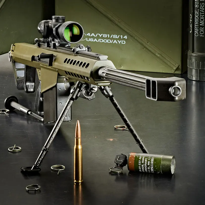 Barrett M82A1 .50BMG 29" Fluted ODG Cerakote w/ SIG BDX & Geissele Mount Webinar - 1
