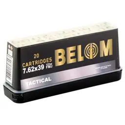 Belom 7.62x39mm 123 Grain FMJ Brass Cased Ammo - 480 Round Case Webinar - 2