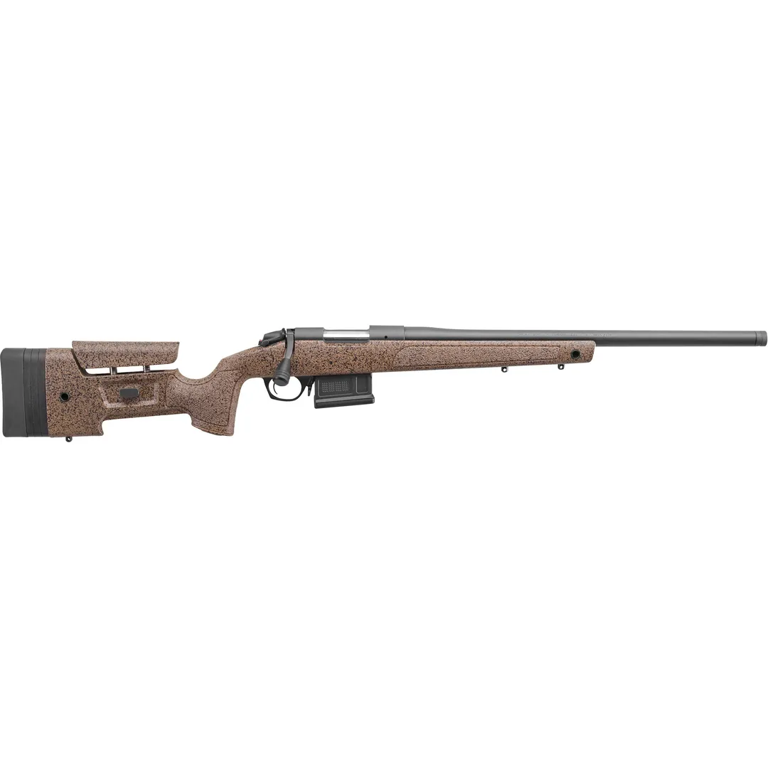 Bergara B-14 HMR Bolt Action Rifle 22 Creedmoor 24in Threaded 5/8x24 Barrel Cerakote Black Tan HMR Stock AICS 5rd Webinar