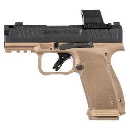 CANIK METE MC9 Prime 9mm Compact Striker-Fired Pistol 3.6in Compensated Optics Ready MO4 Optic 17rd Black Slide FDE Frame Webinar - 2