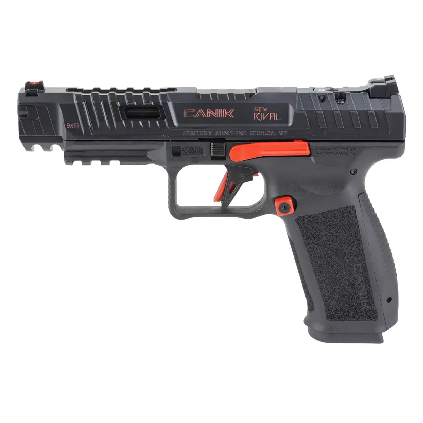 CANIK SFX Rival Red 9mm 5" 18RD MO3 Semi-Auto Pistol with Optic, 2 Magazines, Fiber Sights Webinar - 1