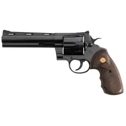 Colt Anaconda .44 Rem Mag 6in DA/SA Revolver 6-Round Blued Steel Frame, Walnut Target Grips Webinar - 1