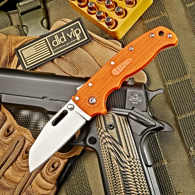 Demko Knives AD 20.5 Shark Foot Orange Webinar - 1