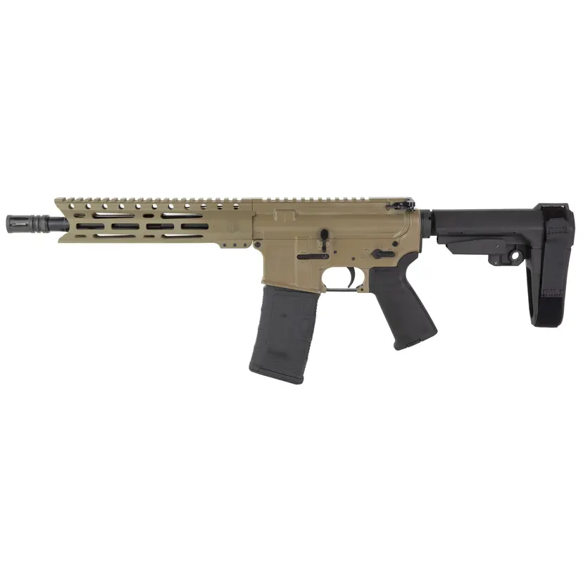 Diamondback Firearms DB15 Carbon AR Pistol 300 Blackout 10in Threaded Barrel FDE Cerakote SBA3 Brace 30rd Webinar - 1