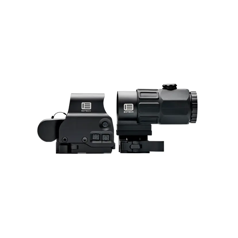 EOTECH HHS IX EXPS3-DCR Holographic Sight with G45 5X Magnifier, DCR Red Reticle, Night Vision, QD Mount, Black Webinar - 1