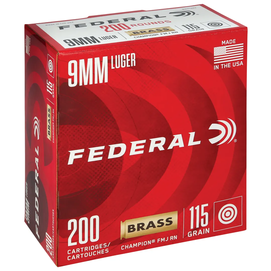 Federal Champion 9mm 115 Grain 9mm FMJ 1000/ct Case Webinar