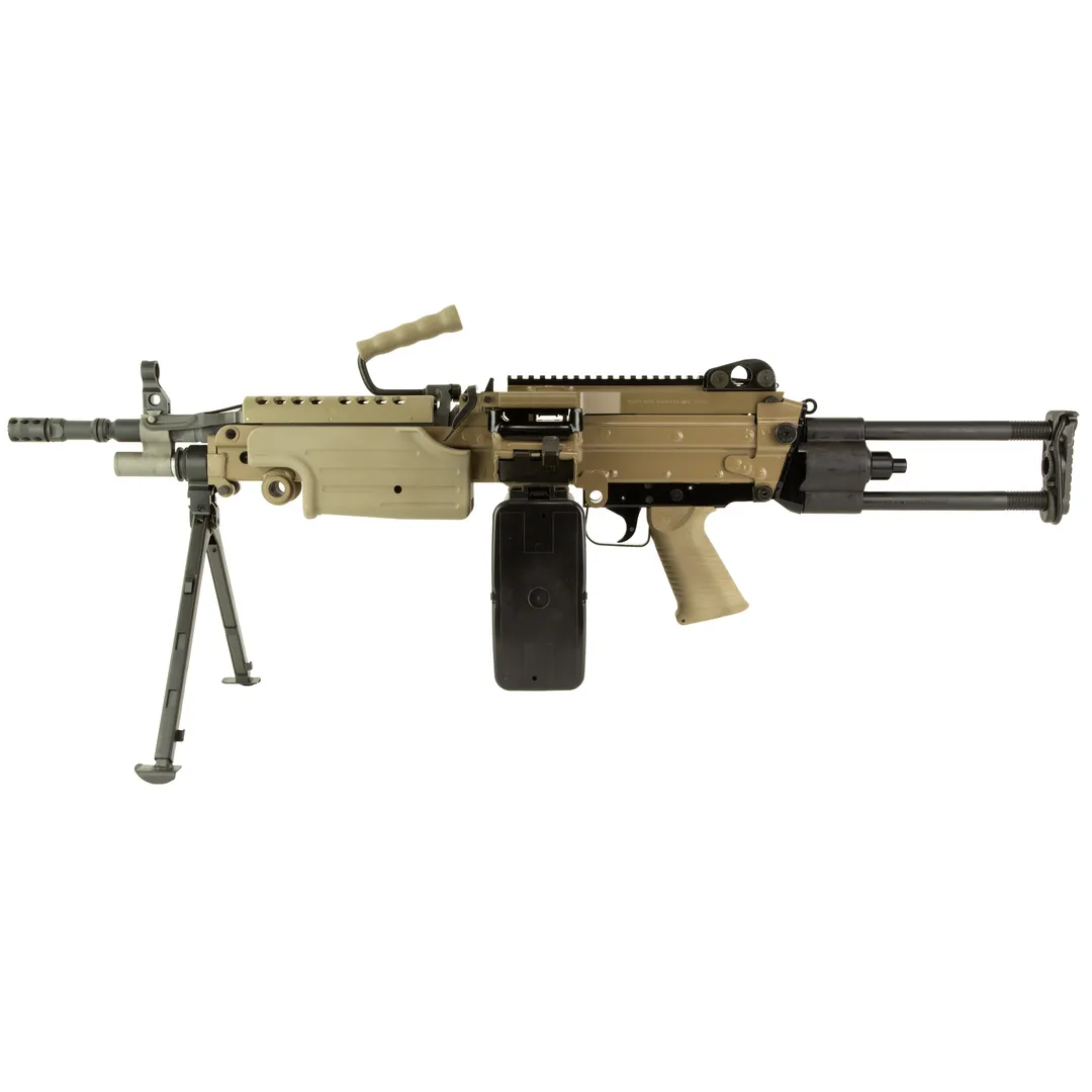 FN America M249S Para 5.56 NATO Semi-Auto Rifle 16.1in CHF Chrome-Lined Barrel FDE Belt-Fed Bipod Webinar