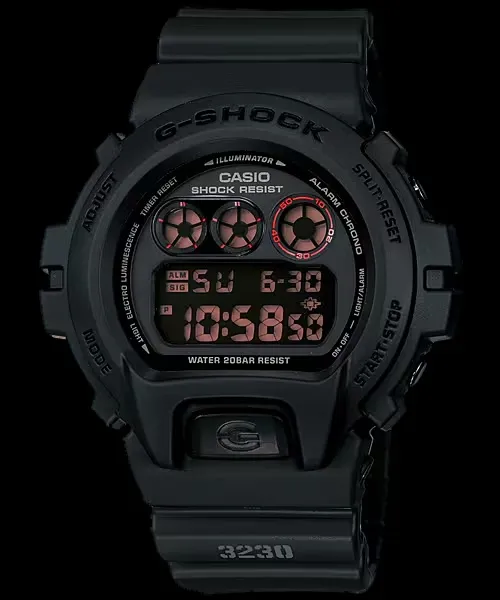 G-Shock DW6900MS1CR Casio 6900 Series Sports Black Compatible w/ Casio Watches App Webinar