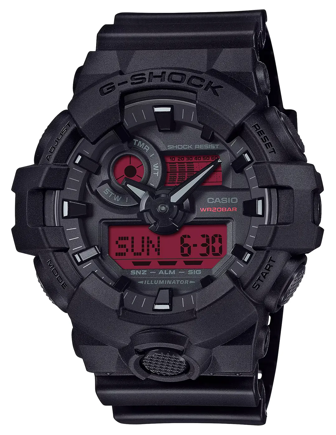 G-Shock GA700BBR1ACR Analog Digital Black / Red Webinar