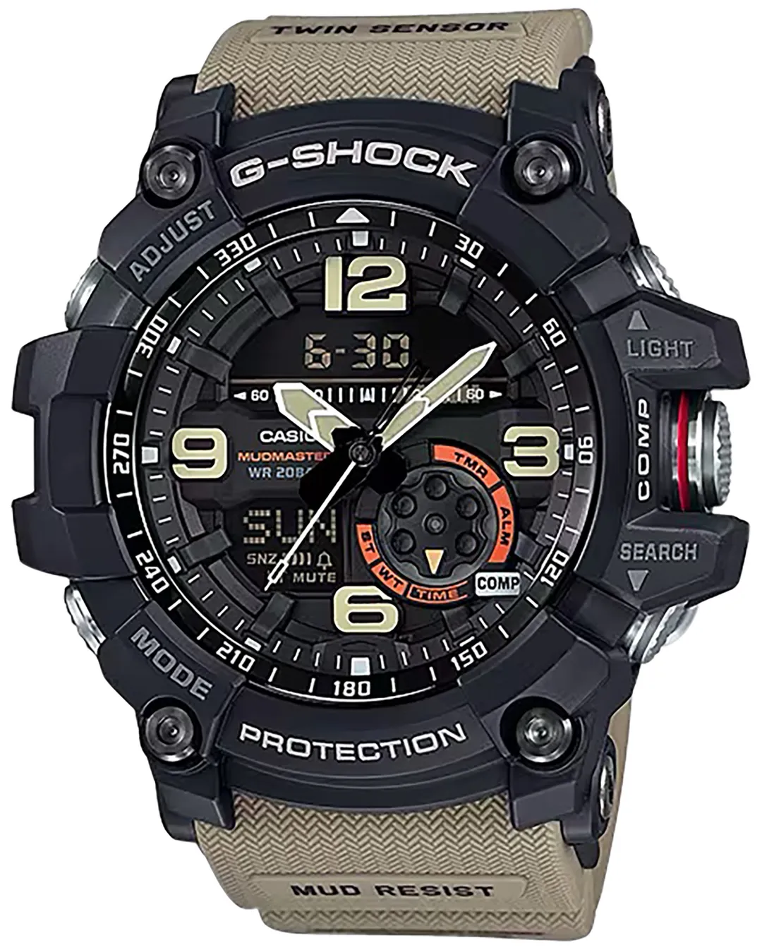 G-shock GG10001A5 G-Shock Tactical MudMaster Keep Time Tan Size 145-215mm Features Digital Compass Webinar