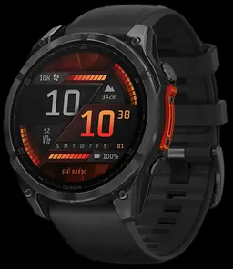 Garmin Fenix 8 AMOLED Edition Black/Pebble Gray Band AMOLED Display Compatible w/ iPhone/Android Webinar - 1