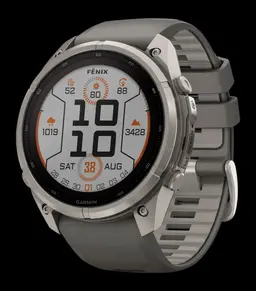 Garmin Pro Fenix 9 64GB 51mm Titanium Case Pebble Gray/Silver Gray Band Sunlight-Visible/Transflective MIP Display Webinar - 1