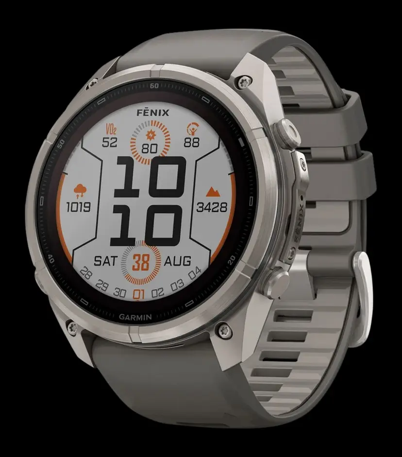 Garmin Pro Fenix 9 64GB 51mm Titanium Case Pebble Gray/Silver Gray Band Sunlight-Visible/Transflective MIP Display Webinar - 1