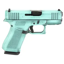 GLOCK 43X 9MM Battle Worn Robins Egg Blue Webinar - 2