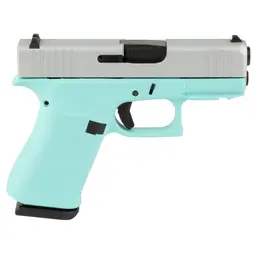 GLOCK 43X 9MM Robins Egg Blue/Silver Cerakote Webinar - 2