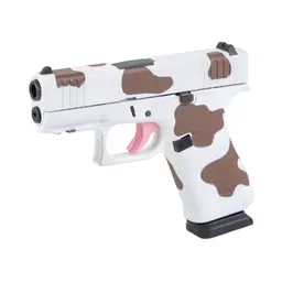 GLOCK 43X 9mm Skydas Cerakote Brown White Cow Print 15rd Webinar - 3