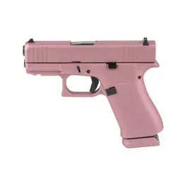 GLOCK 43X 9mm Sub-Compact Striker-Fired Pistol 3.41in Barrel Plush Pink Cerakote 15+1 2 Mags Webinar - 1