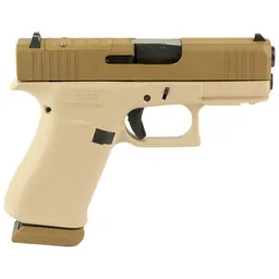 GLOCK 43X 9mm Sub-Compact Striker-Fired Pistol 3.41in Barrel Two-Tone Tan Cerakote 15+1 2 Magazines Webinar - 2