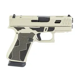 GLOCK 43X 9mm Sub-Compact Striker-Fired Pistol 3.41in Ported Barrel 15+1 Banshee Two-Tone Black/Tan Cerakote 2 Mags Webinar - 2