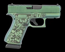 Glock 43X 9mm 15+1 Lime Green Cerakote w/ Flowers Webinar - 1