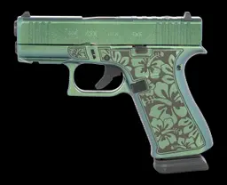 Glock 43X 9mm 15+1 Lime Green Cerakote w/ Flowers Webinar - 2