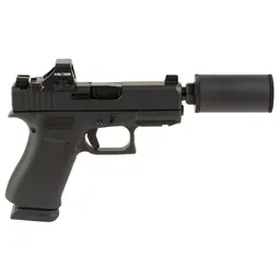 GLOCK 43X Hush Puppy 9mm Threaded Barrel Pistol w/ Holosun 407K, Suppressor Height Sights, 15rd, Compact Suppressor Package Webinar - 2