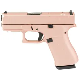GLOCK 43X MOS 9mm Sub-Compact Striker-Fired Pistol 3.41in Barrel 10+1 Custom Rose Gold Cerakote Fixed Sights 2 Mags Webinar - 2