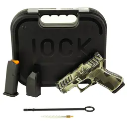 GLOCK 43X MOS 9mm Sub-Compact Striker-Fired Pistol 3.41in Barrel 10+1 Fixed Sights ODG Anime Cerakote Shark Coast Tactical Webinar - 1