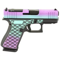 GLOCK 43X MOS 9mm Sub-Compact Striker-Fired Pistol 3.41in Island Bug Cerakote 10+1 2 Mags Optic Cut Webinar - 3