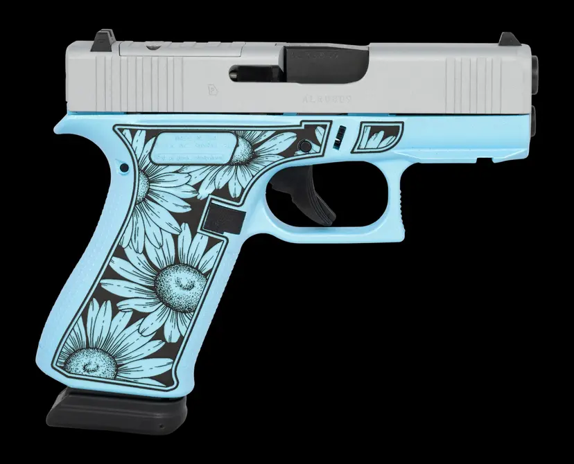 Glock 43X Robbins Egg Blue Flowers 9mm Webinar - 1